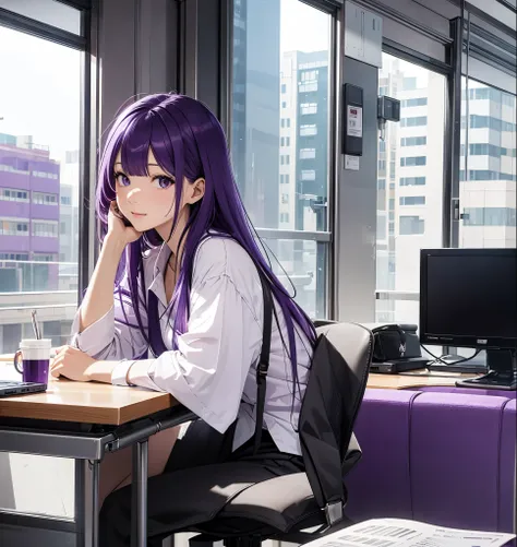 Purple Hair、Morning office district