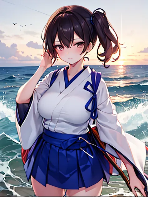 masterpiece, best quality, integrated scenery, integrated background, extremely delicate and beautiful, meticulous details, good composition, , cute face, perfect face, perfect hands,  Kaga(Fleet Collection),highest quality, masterpiece, High resolution,ki...