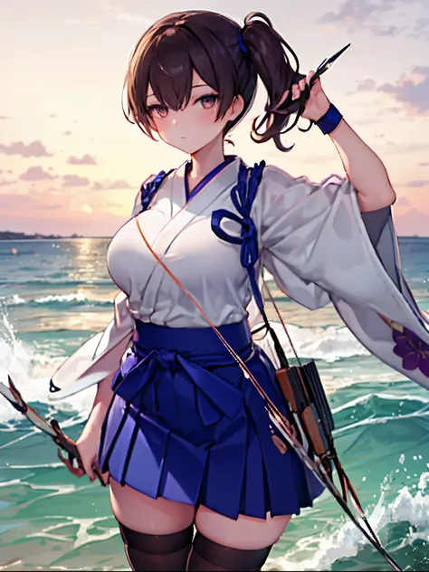 masterpiece, best quality, integrated scenery, integrated background, extremely delicate and beautiful, meticulous details, good composition, , cute face, perfect face, perfect hands ,Kaga(Fleet Collection),highest quality, masterpiece, High resolution,kim...