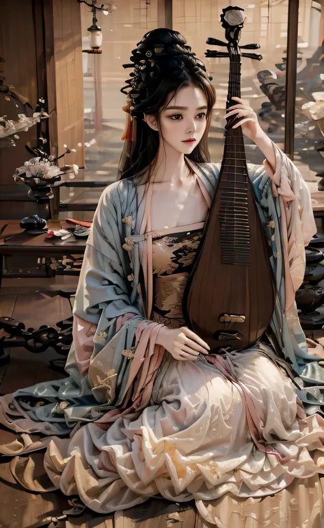 ((Masterpiece up to 16K resolution:1.6)),beautiful,Highest quality,Absolutely wonderful,Very detailed,Ultra-high resolution,masterpiece,Realistic,Realistic,Increased depth of field,Cinematic Light,
One elegant young girl woman, Long black hair,Beautiful ...