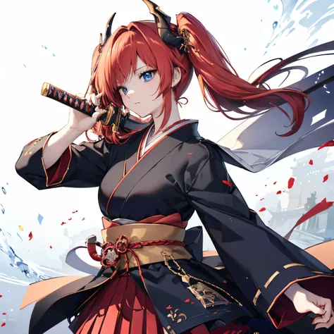 ((Bright red)),high quality, masterpieceDelicate Hair, Delicate eyes,Delicate Hair, Delicate hands, ((masterpiece最high quality)), ((Redhead, blue-eyed girl)),high quality, masterpiece,Delicate Hair, Delicate Sword, Delicate eyes,Redhead, blue eyes,  ((Drag...