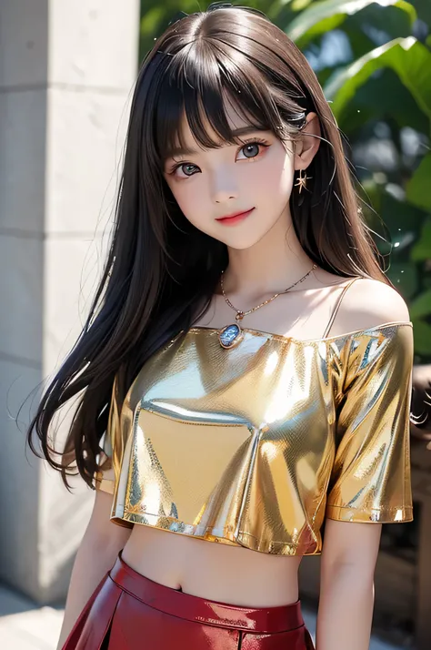 (Very beautiful  cute girl), (very  cute face:1.2),9 yo, (baby face),(sparking crystal clear attractive large eyes:1.2), Beautiful detailed eyes, Detailed double eyelids, (smiling), (realistic photograph:1.1), long straight hair,professional portrait ,long...