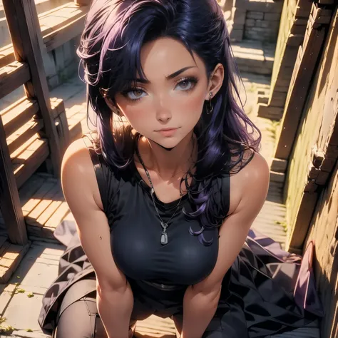 (masterpiece), best quality, 1girl, expressive eyes, perfect face, (purple hair), perfect anatomy, full body, 4k, hdr, full hd ,...