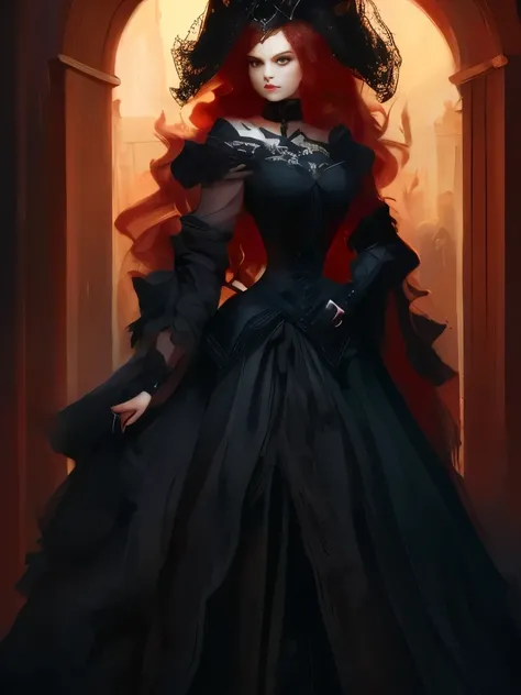 a woman in a black dress and a crown, digital art by Marie Bashkirtseff, tumblr, gothic art, beautiful elegant demon queen, ((a beautiful fantasy empress)), dark goth queen, beautiful vampire female queen, an elegant gothic princess, dark goth queen with b...