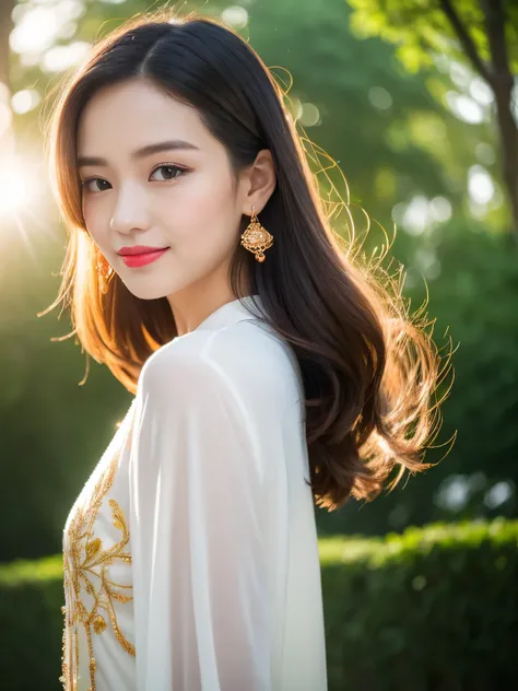 Beautiful girl: Asia, siêu dễ thương;
age: from 18-20 years old;
hair: copper orange color, smooth, lung linh dưới sunlight, detail;
skin: milk white, rosy and flawless;
eye: jet black, almond shaped, sexy, youthful, trong trẻo, siêu detail, elegant, charm...