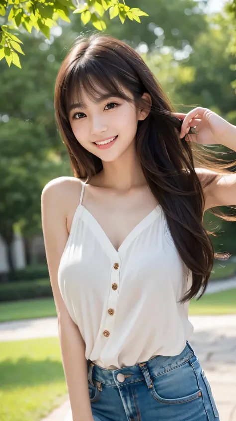 (Ultra high quality, DSLR shot, 8k, highest quality, high resolution, highest quality, highest resolution, extremely cute and beautiful Japanese woman, perfect and petite anatomy), large, bright almond-shaped black eyes with long thick eyelashes, soft and ...