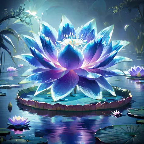 a close up of a flower in a pond with water lilies, standing gracefully upon a lotus, sitting on a lotus flower, lotus, lotus flower, standing on a lotus, lotus pond, waterlily mecha nymphaea, beautiful art uhd 4 k, lotus mandala, amazing wallpaper, mobile...