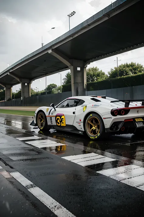 prototype to le mans, ferrari, rain, corner dunlop