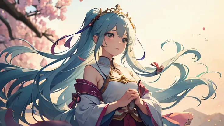 Anime-Style Prompt for a Cute Girl Making a Vow:
Scene Description:
The girl, cute and innocent in appearance, stands confidently at the center of the scene. Her posture is upright, hands clasped close to her heart or extended outward, as if making a solem...