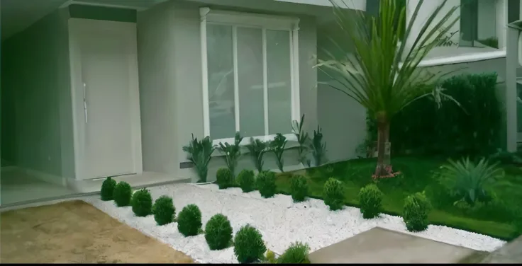 Landscaping the entrance of a house