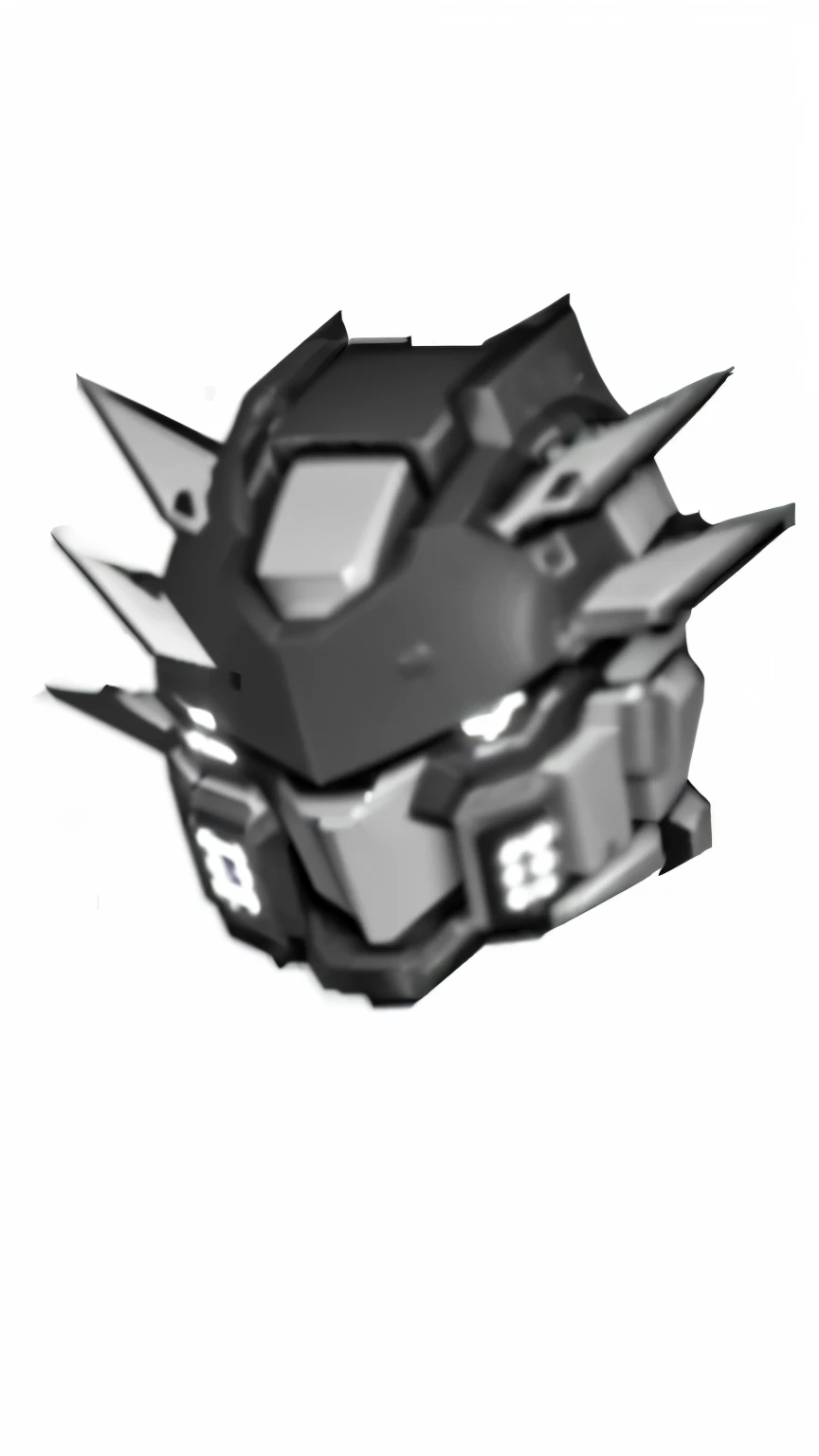 a black and white photo of a small robot with a large head, ( ( dithered ) ), heavy jpeg artifact blurry, face of an armored villian, grainy low quality, blurry and glitchy, low quality grainy, dithered, grainy picture, armor focus on face, an ai generated...