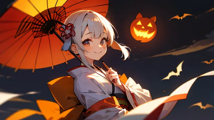 smile,kimono,japanese girl,halloween,in japan