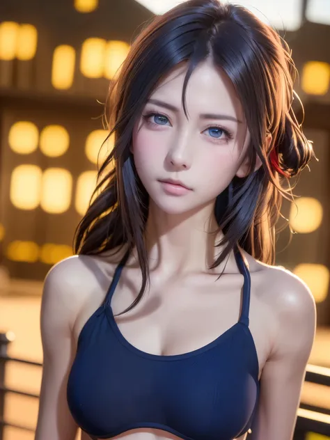 (masutepiece:1.3), (8K, Photorealistic, Raw photo, Best Quality: 1.4), (1girl in), Beautiful face, (Realistic face), (Black hair, Short hair:1.3), bikini of, Beautiful hairstyle, Realistic eyes, Beautiful detailed eyes, (Realistic skin), Beautiful skin, (N...