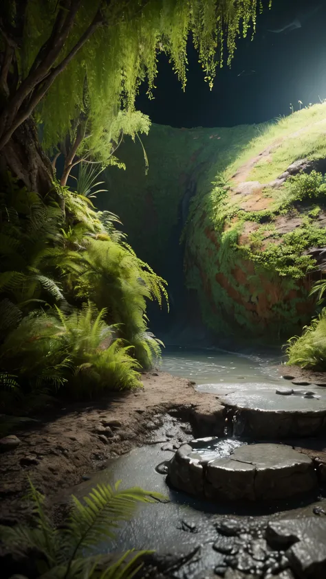 photorealistic shot of natural terrain with dug a hole, closed in petri dish, masterpiece, ultra high res, (photorealistic:1.4), cinema lighting, insanely detailed, hyper realistic, intricate design, fine details, octane render