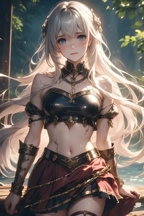 、adele von ascham、he said my abilities were average.、silver hair、beautiful girl、small breasts、defeat、broken leather breastplate、...