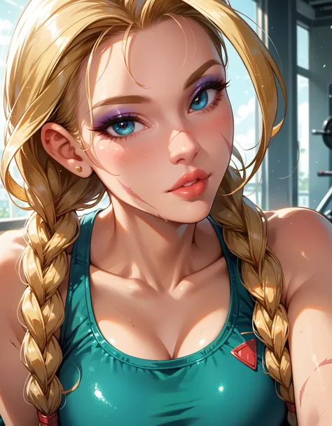 score_9, score_8_up, score_7_up, rating_questionable, epicphoto, 1girl, very sexy (cammysdxl, blonde hair, long hair, twin braid...