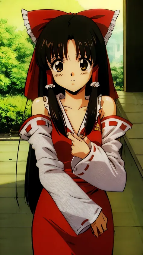 retro artstyle hakurei reimu