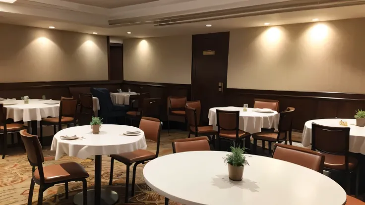 Hotel tables and chairs, recent photo