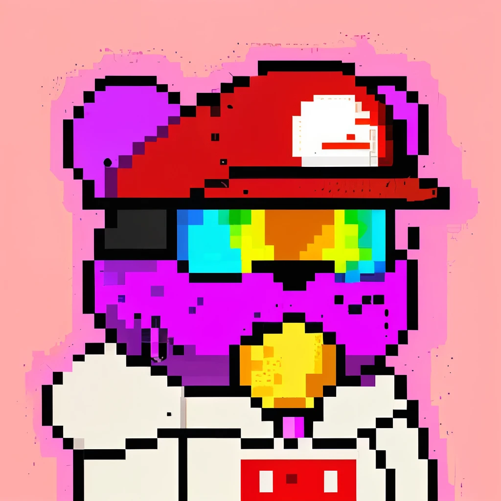 Pixel art of a cat with a hat and tie., 1 0 0 0 x 1 0 0 0 pixel art, 8 bits, From Hotline Miami, 8 bitss, half robot half cat, pixelactivist, Colorful pixel art, 🐋 as 🐘 as 🤖 as 👽 as 🐳, ( cat with sunglasses, half cat, discord profile picture, pixel art sty...