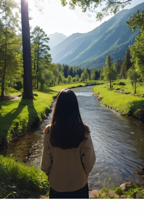 Woman looking at the landscape