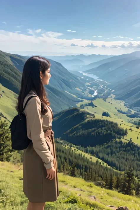 Woman looking at the landscape