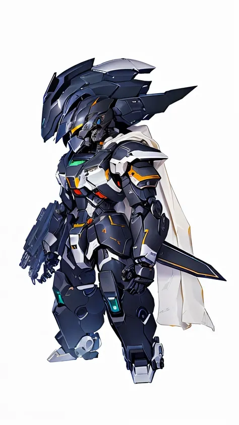 a close up of a robot with a sword and a helmet, cool mecha style, black mecha, anime mech armor, mecha suit, saudi futuristic warrior mecha, mecha anthropomorphic penguin, modern mecha anime, mecha armor, gundam armor, mecha art, shirow masamune, overwatc...