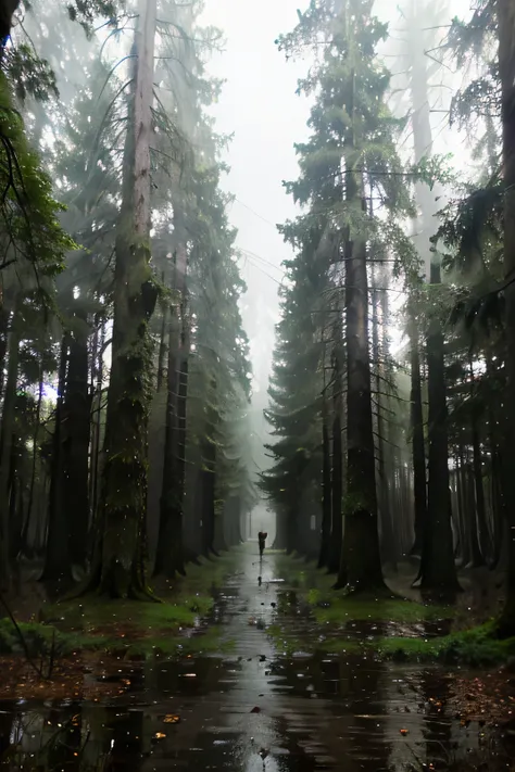 green Forest, rainy day