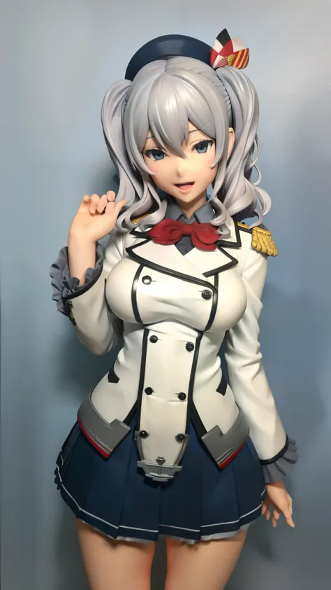 open mouth, large breasts ,blue eyes,btpt-fc,wide hips,smile,,wide hips,open mouth,wavy hair,solo,kashima,twintail,
silver hair,...