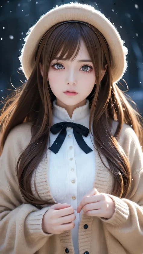 Starry eyes, it looks even more beautiful than immortal, Ahoge, hair, star-shaped pupils, amber eyes, colored contact lenses, blush, high detail, anime, romanticism, modern, gothic art, anime style, film lighting, ray tracing, motion rye, close-up, sony fe...