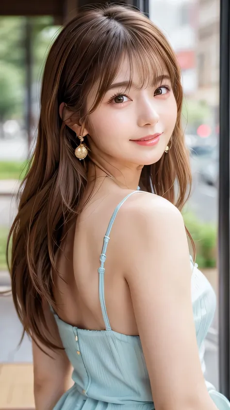 Brown Hair,Medium Hair,2 female,  With the correct face, Cute natural smile, Japanese facial features, A clean and cute face, Realistic portraits, 8K Photo, Soft Makeup,Natural skin texture,Raw photo,highest quality, Bust Up, business suit、Delicate face、Be...