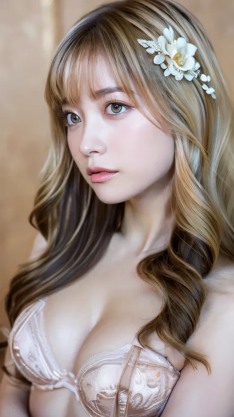 (超High resolution, masterpiece, Anatomically correct, Textured skin, Super detailed, Best Quality, High resolution, 8k, bloom, Front light:1.2, Perfect dynamic composition), (Sexy Face, Long face, Distant look, Gentle eyelids, Thin eyebrows, Gentle corner ...