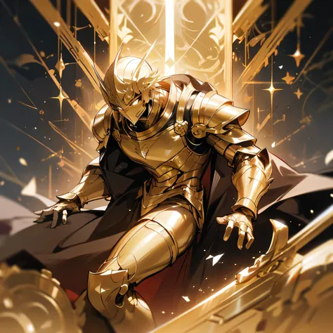 giant man with golden armour, DEAD