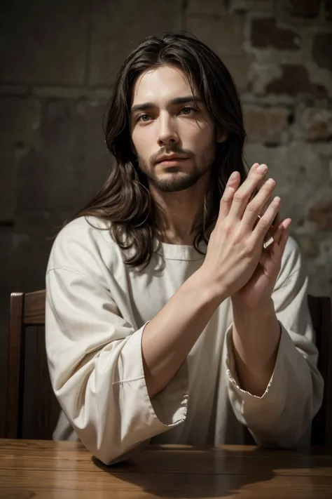 Jesus extending his hand 