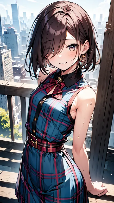 1People Women、(Brown hair short cut)、Wet Hair、Beautiful brown hair、Perfect Face、Shiny skin、Clear brown eyes、Slightly chubby、Small breasts、The butt is small、(((Teasing Smile、Close one eye)))、Keep your head small、
Lets think step by step,Best Quality、masterp...