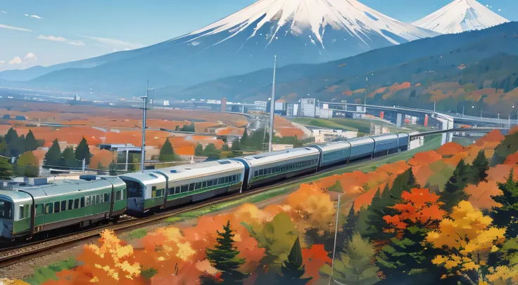 mountain,japan,nature,train,fall,auturm