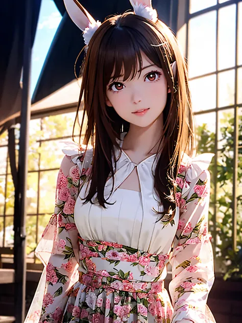 High resolution, 8k, Best Quality, detailed, Semi-realistic anime, 3D anime style, Smooth anime CG, One Girl, 20 year old Japanese woman, slim, Modeling, Shiny brown hair, detailedな顔, Beautiful and detailed, Glowing Skin, Hard Focus、Film Grain, Soft Lighti...