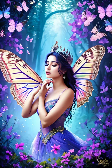 Mystical Elegance: The Enchantress of Ethereal Dreams

In a world draped in ethereal mist, a figure emerges, donned in a crown of blooming purples and vibrant blues. Her face, intricately adorned with jewels and shimmering paint, becomes a canvas telling t...