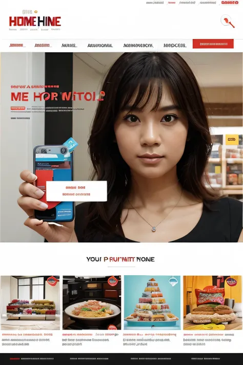 The home page of the online application has a style similar to Shopee 7-11, but looks better. Images on the home page are promotional images for various products.