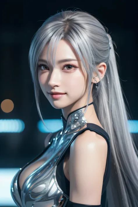 (8k, Best Quality:1.4, masterpiece:1.3, Final Fantasy Style: 1.2), (Realistic:1.4, photoRealistic: 1.37), (RAW Photos:1.2), Ultra-high resolution,(fine grain),Very detailed, (Very detailedイラスト),One Girl, 、 Wide viewing angle, ((Glamour)), Large, firm, sway...