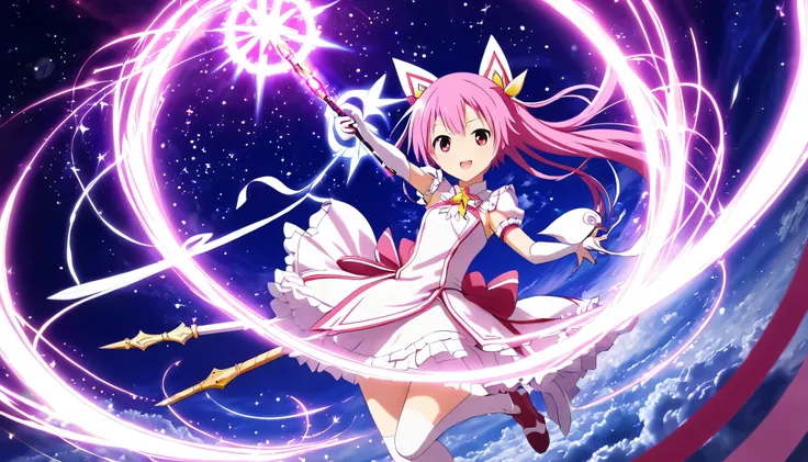 Puella Magi Madoka Madoka God Form Magic Wand Magic Enchantment Magic Attack