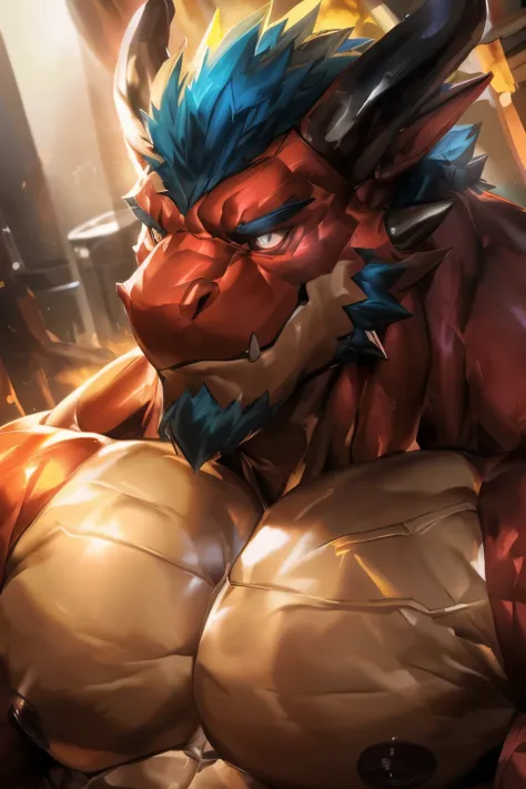 human nature, cannon, male, solitary, ((the strong,smart and masculine face,the most masculine daddy in the world,serious face)), ((close of huge dragon daddy,super massive muscular,super masculine,being bodybuilding,bodybuilder,long tail,paws)),eight-pack...