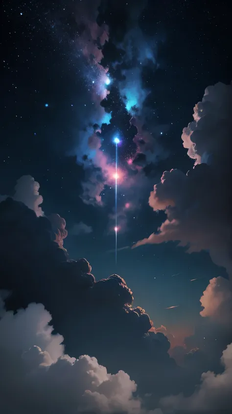 Night sky, clouds  