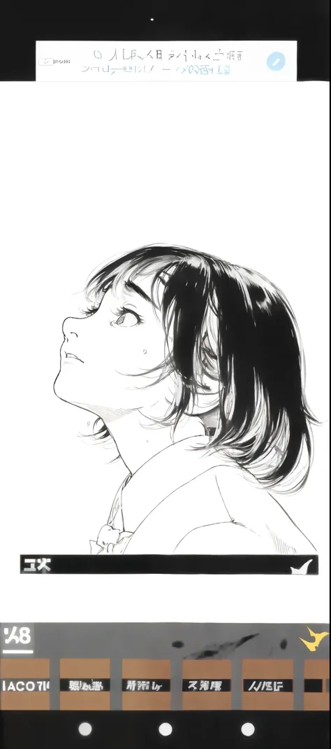 Anime girl with short hair and bow tie looking at camera, Beautiful anime outline, perfect line art, Intense line art, Anime Shading), clean line art, thick black line art, Clean detailed anime style, simple line art, line art, Semi-realistic anime style, ...