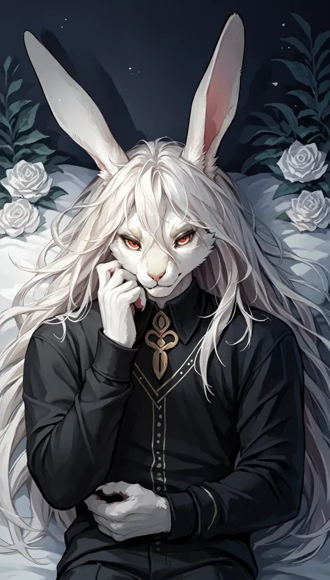 (zPDXL2), (PonyXLV6_Scores), source_anime, source_anthro, source_furry, Expressiveh, solo, three-quarter portrait, rating_safe, looking at viewer, asymmetric image BREAK

a hare