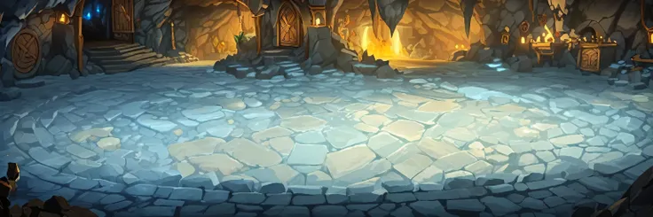 Game scene, Side-scrolling battle scenes, Animation, Dungeon, Karst Cave, Stone brick, Square