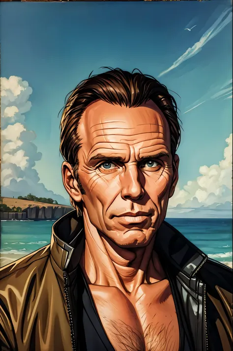 Oil portrait of Peter Weller