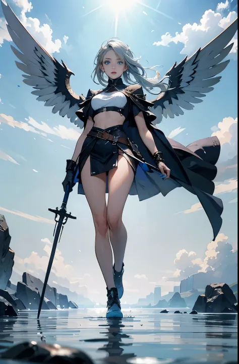 2Dstyle, (anime, 2D cartoon,illustration),(wide hip, large breasts, perfect slender young girl body)
,Perfectly glossy skin ,25 yo mature girl,shiny_and_glossy_skin
,
(((
LennethValkyrieProfile,
,((lenneth floating in the sky, holding a spear, ))
, ,(( e...