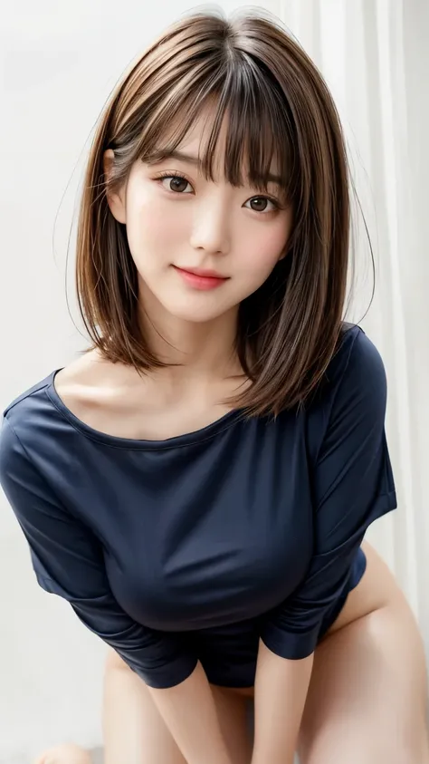 Beautiful and attractive woman in fashion trends, Gentle and attractive beautiful Japanese women, Japanese (Idol), Delicate and attractive collarbone, Attractive oval face, double eyelid, Smart, Pink Lips, Small Nose, Bare shoulders, Focus on the face, [[F...