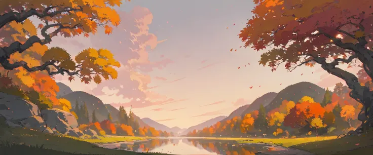 Cozy ,landscape autumn ,fall ,lofi, No people ,Atmosphere