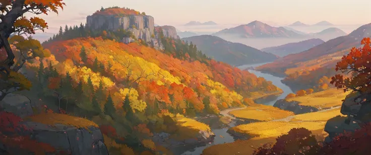 Cozy ,landscape autumn ,fall ,lofi, No people ,Atmosphere